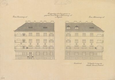 Stambena zgrada Lustig, pročelja