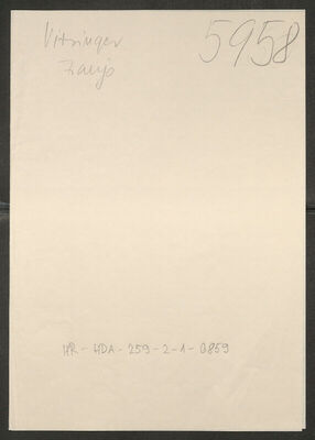 Vikrsinger, Franjo, 3.12.1914. Policijski karton