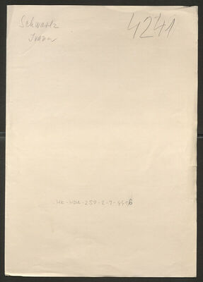 Schwarz, Ivana, 13.7.1914. Policijski karton