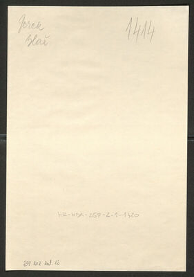 Gerek, Blaž, 19.11.1921. Policijski karton