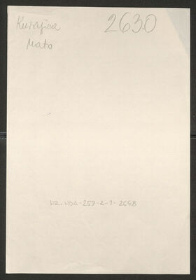 Kurajica, Mato, 15.1.1902. Policijski karton