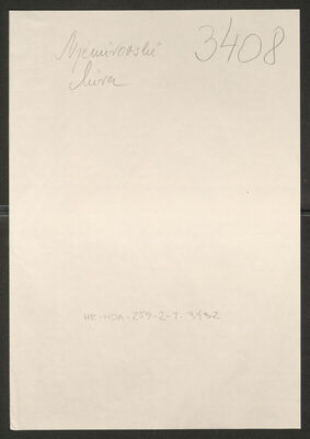 Njemirovski, Mira, 14.8.1905. Policijski karton