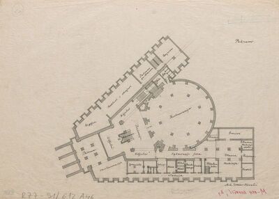 Palača burze, studija tlocrta/varijanta br 3