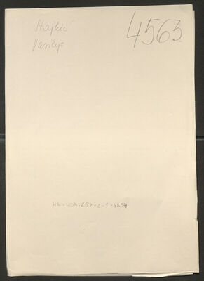 Stajkić, Vasilije, 7.10.1907. Policijski karton