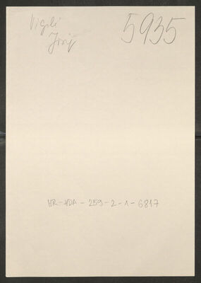 Vigili, Josip, 22.6.1912. Policijski karton