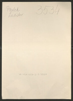 Pavlek, Ladislav, 1910. Policijski karton