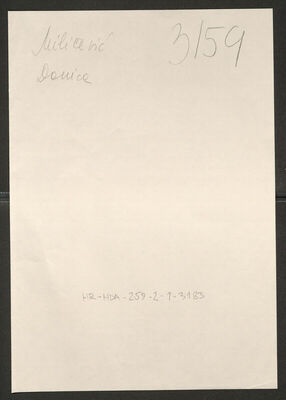 Miličević, Danica, 1916. Policijski karton