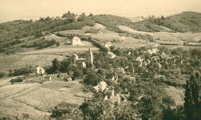 Šestine - Panorama sela sa župnom crkvom
