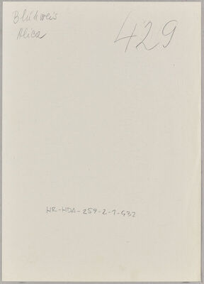 Blühweis, Alica, 1878. Policijski karton