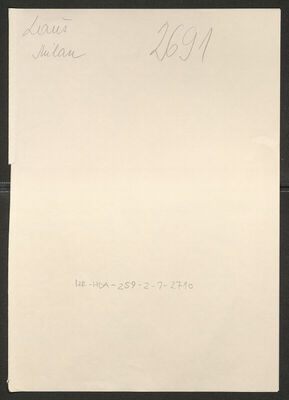 Lauš, Milan, 1901. Policijski karton