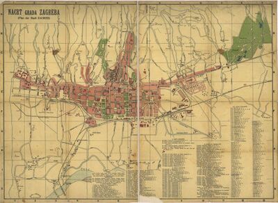 Nacrt grada Zagreba = Plan der Stadt Zagreb