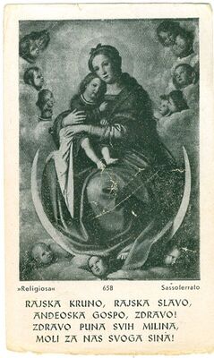 Uspomena na mladu misu mladomisnika isusovca Dragutina Hartlyja (1920. - 2008.)