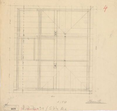 Vila Horvatić, tlocrt/krovište