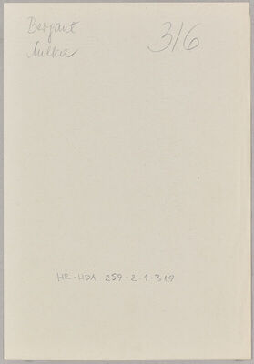 Bergant, Milka, 5.12.1920. Policijski karton