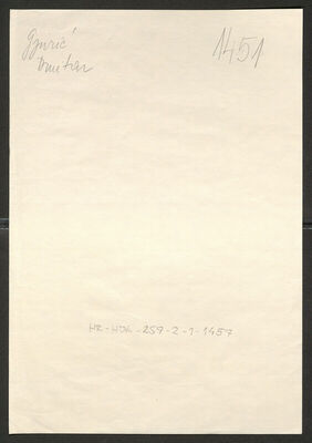 Gjurić, Dmitar, 1893. Policijski karton