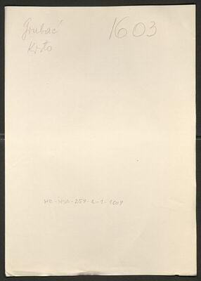 Grubać, Krsto, 12.1.1917. Policijski karton