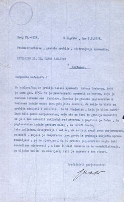 Karlovac - Rimokatoličko groblje Dubovac, izmještanje nadgrobnog spomenika