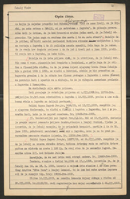 Šebalj, Vinko, 21.1.1904. Policijski karton