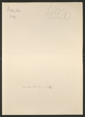 Šekuter, Eva, 1922. Policijski karton