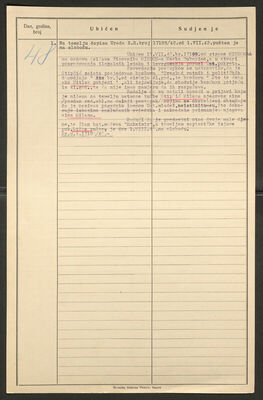 Stipčić, Vinko, 22.1.1898. Policijski karton