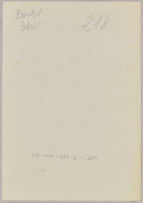 Bartol, Blaž, 26.1.1896. Policijski karton