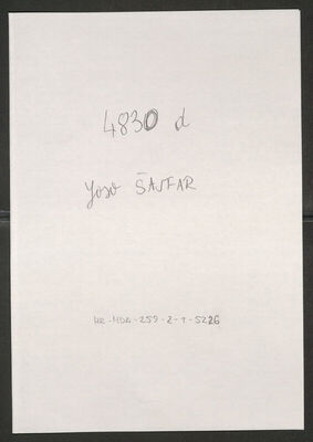 Šajfar, Joso, 1908. Policijski karton