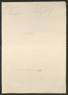 Stipišić, Mihajlo, 30.3.1906. Policijski karton