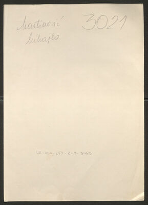 Martinović, Mihajlo, 19.9.1904. Policijski karton