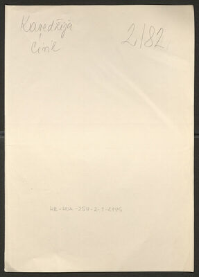 Kavedžija, Ćiril, 5.7.1911. Policijski karton