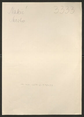 Nakić, Marko, 24.3.1920. Policijski karton