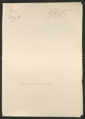 Ross, August, 5.8.1898. Policijski karton