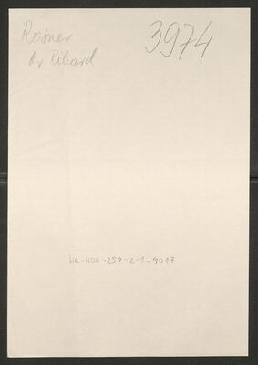 Rosner, Rikard, 1907. Policijski karton