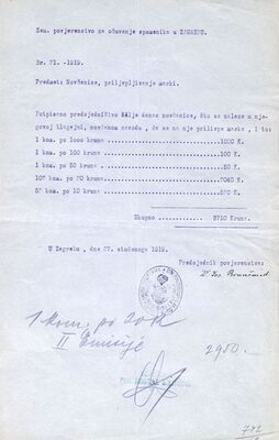 Novčanice - priljepljivanje marki