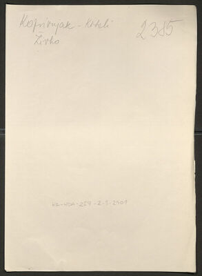 Koprivnjak-Kobali, Živko, 5.4.1921. Policijski karton