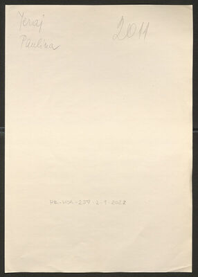 Jeraj, Paulina rođ. Zoričić, 11.7.1905. Policijski karton