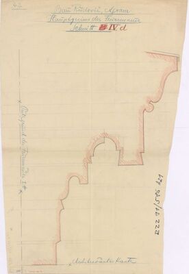 Uglovnica Rudović, projekt nadogradnje trećeg kata i mansarde te preoblikovanje pročelja, glavni vijenac/detalj