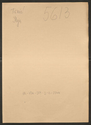 Trnić, Ilija. Policijski karton