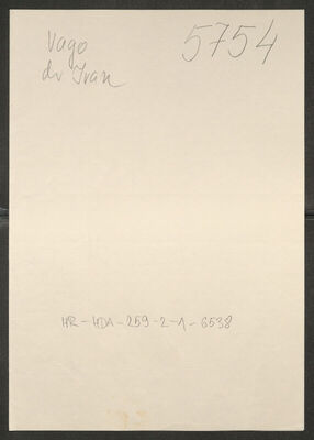 Vago, Ivan, 26.8.1888. Policijski karton