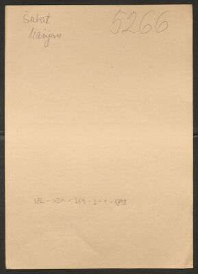 Šubat, Marijan. Policijski karton