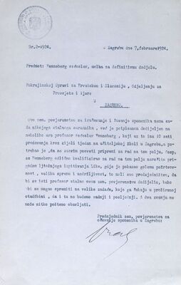 Većeslav Henneberg, zamolba za zaposlenje