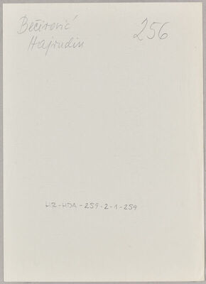 Bečirović, Hajrudin, 12.6.1909. Policijski karton