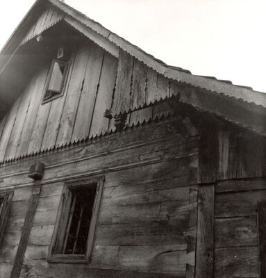 Lukinić Brdo - Tradicijska drvena prizemnica, detalj južnog pročelja