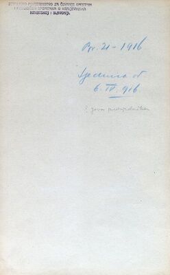 Zapisnik sjednica Zemaljskog povjerenstva od 6 .4. 1916.
