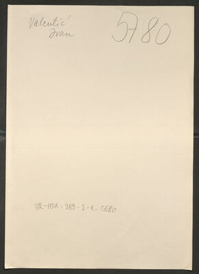 Valentić, Ivan, 29.1.1915. Policijski karton