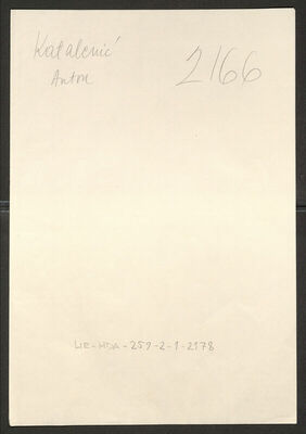 Katalenić, Anton, 19.11.1932. Policijski karton