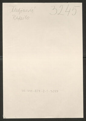 Mlađenović, Rafailo, 28.1.1893. Policijski karton