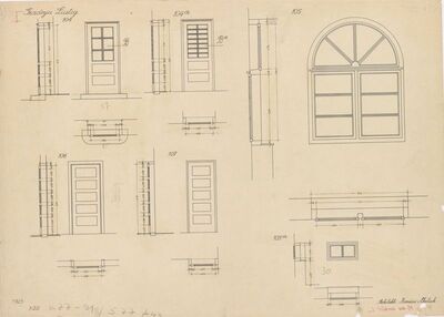 Stambena zgrada Lustig, prozori i vrata