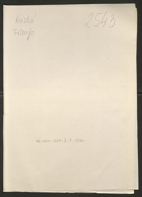 Kristić, Franjo, 1.1.1921. Policijski karton