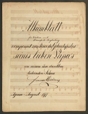 F. Krežma: Albumblatt für Violine mit Pianoforte Begleitung