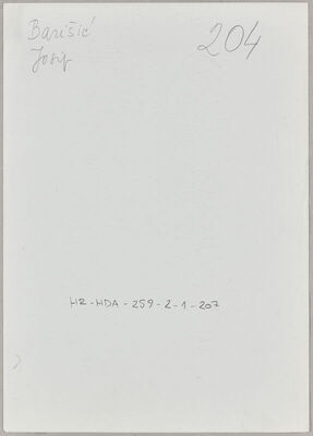 Barišić, Josip, 1881. Policijski karton